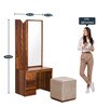 Ankara Dresser With Stool in Walnut Colour