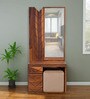 Ankara Dresser With Stool in Walnut Colour
