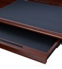 Ankara Executive Office Table with Side Runner & Drawer Cart in Brown Polish