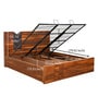 Ankara Sheesham Wood King Size Bed in Walnut Finish with Hydraulic Storage