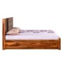 Ankara Sheesham Wood King Size Bed in Walnut Finish with Hydraulic Storage