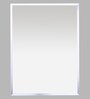 Glass Rectangle Wall Mirror in Transparent Without Frame