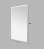 Glass Rectangle Wall Mirror in Transparent Without Frame