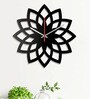 Anna Engineered Wood Black Wall Clock