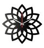 Anna Engineered Wood Black Wall Clock