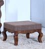 Anne Fabric Foot Stool in Light Brown Colour