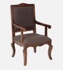 Anne Sheesham Wood Arm Chair In Provincial Teak Finish