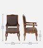 Anne Sheesham Wood Arm Chair In Provincial Teak Finish