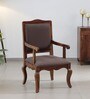 Anne Sheesham Wood Arm Chair In Provincial Teak Finish