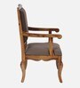 Anne Sheesham Wood Arm Chair In Provincial Teak Finish