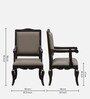 Anne Sheesham Wood Arm Chair In Warm Chestnut Finish