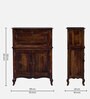Anne Sheesham Wood Bar Cabinet In Provincial Teak Finish