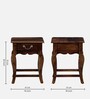 Anne Sheesham Wood Bedside Table In Provincial Teak With Drawer