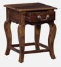 Anne Sheesham Wood Bedside Table In Provincial Teak With Drawer