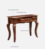 Anne Sheesham Wood Console Table In Rustic teak Finish