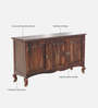 Anne Sheesham Wood Sideboard In Provincial Teak Finish