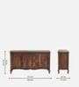 Anne Sheesham Wood Sideboard In Provincial Teak Finish