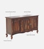 Anne Sheesham Wood Sideboard In Provincial Teak Finish