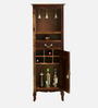 Anne Sheesham Wood Tall Bar Cabinet In Provincial Teak Finish