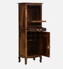 Anne Sheesham Wood Tall Bar Cabinet In Provincial Teak Finish
