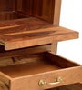 Anne Sheesham Wood Bar Cabinet In Rustic teak Finish