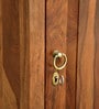Anne Sheesham Wood Bar Cabinet In Rustic teak Finish