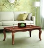 Anne Sheesham Wood Coffee Table In Rustic teak Finish