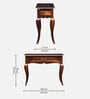 Anne Sheesham Wood Console Table In Honey Oak Finish