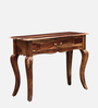 Anne Sheesham Wood Console Table In Rustic teak Finish