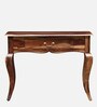 Anne Sheesham Wood Console Table In Rustic teak Finish