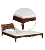 Anne Sheesham Wood King Size Bed In Provincial Teak Finish