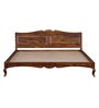 Anne Sheesham Wood King Size Bed In Provincial Teak Finish