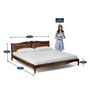 Anne Sheesham Wood King Size Bed In Provincial Teak Finish