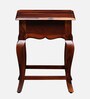 Anne Sheesham Wood Bedside Table In Honey Oak Finish With Drawer