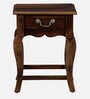 Anne Sheesham Wood Bedside Table In Provincial Teak With Drawer