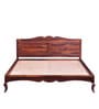 Anne Sheesham Wood Queen Size Bed In Honey Oak  Finish