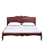 Anne Sheesham Wood Queen Size Bed In Honey Oak  Finish
