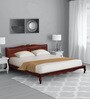 Anne Sheesham Wood Queen Size Bed In Honey Oak  Finish