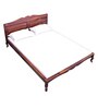 Anne Sheesham Wood Queen Size Bed In Honey Oak  Finish