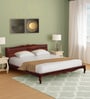 Anne Sheesham Wood Queen Size Bed In Honey Oak  Finish