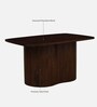 Annecy Mango Wood 6 Seater Dining Set In Tubbaq Finish