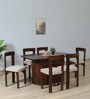 Annecy Mango Wood 6 Seater Dining Set In Tubbaq Finish