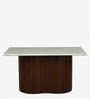 Annecy Mango Wood 6 Seater Dining Table In Scratch Resistant Tubbaq Finish  With Bottochino Top