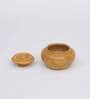 Annpurana Yellow Gold Stone 2 Pcs Condiment Jar with Tray