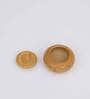 Annpurana Yellow Gold Stone 2 Pcs Condiment Jar with Tray