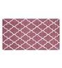 Anoma Ethnic Pattern Wool 4x6 Hand Tufted Carpet in Purple Colour