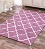 Anoma Ethnic Pattern Wool 4x6 Hand Tufted Carpet in Purple Colour