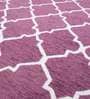 Anoma Ethnic Pattern Wool 4x6 Hand Tufted Carpet in Purple Colour