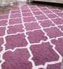 Anoma Ethnic Pattern Wool 4x6 Hand Tufted Carpet in Purple Colour