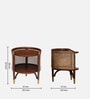 Anson Cane End Table In Teak Finish